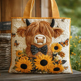 Quilted Tote Bag - Butterfly and Bow