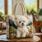 Quilted Tote Bag - Charming Dog