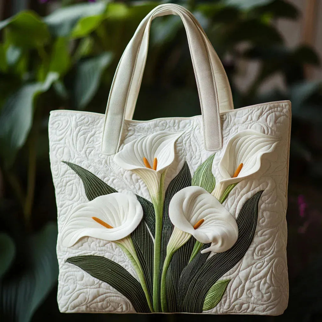 Floral Tote Bags | Top 1 - White Calla Lily