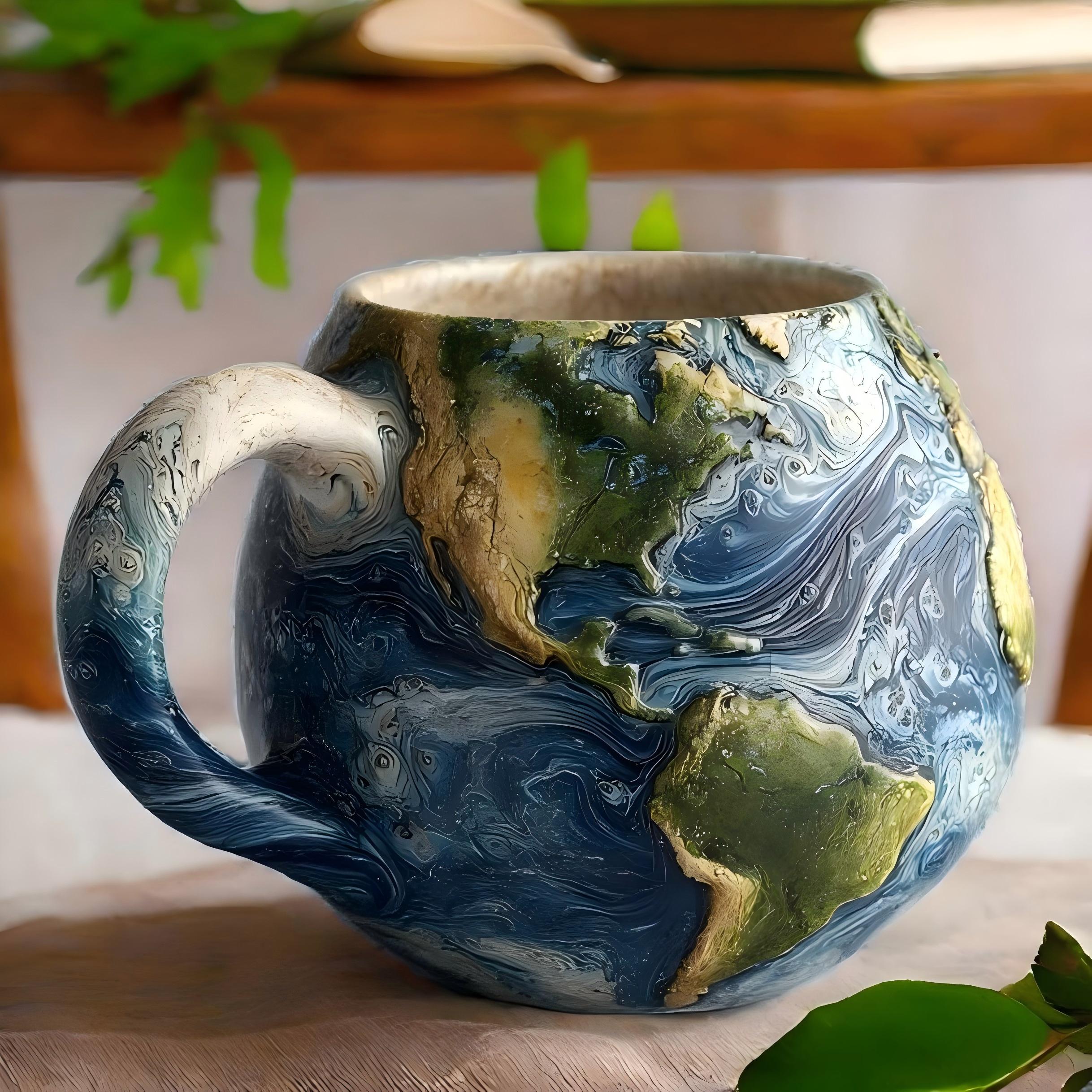 Handcrafted Mug | Drink the World in Your Hands, view 2