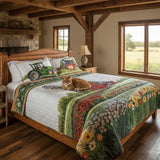 3-Piece Quilted Bedding Set | Happy Farm
