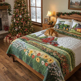 3-Piece Quilted Bedding Set | Happy Farm