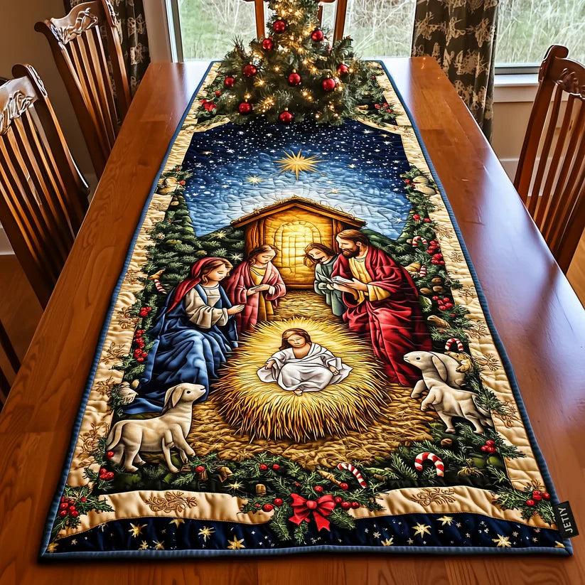 Quilted Table Runner | Star of Bethlehem