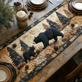 Quilted Table Runner | Black Bear Family