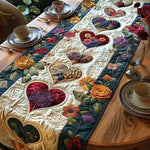 Quilted Table Runner | Blooming Hearts
