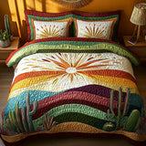 3-Piece Quilted Bedding Set | Cactus Sunset