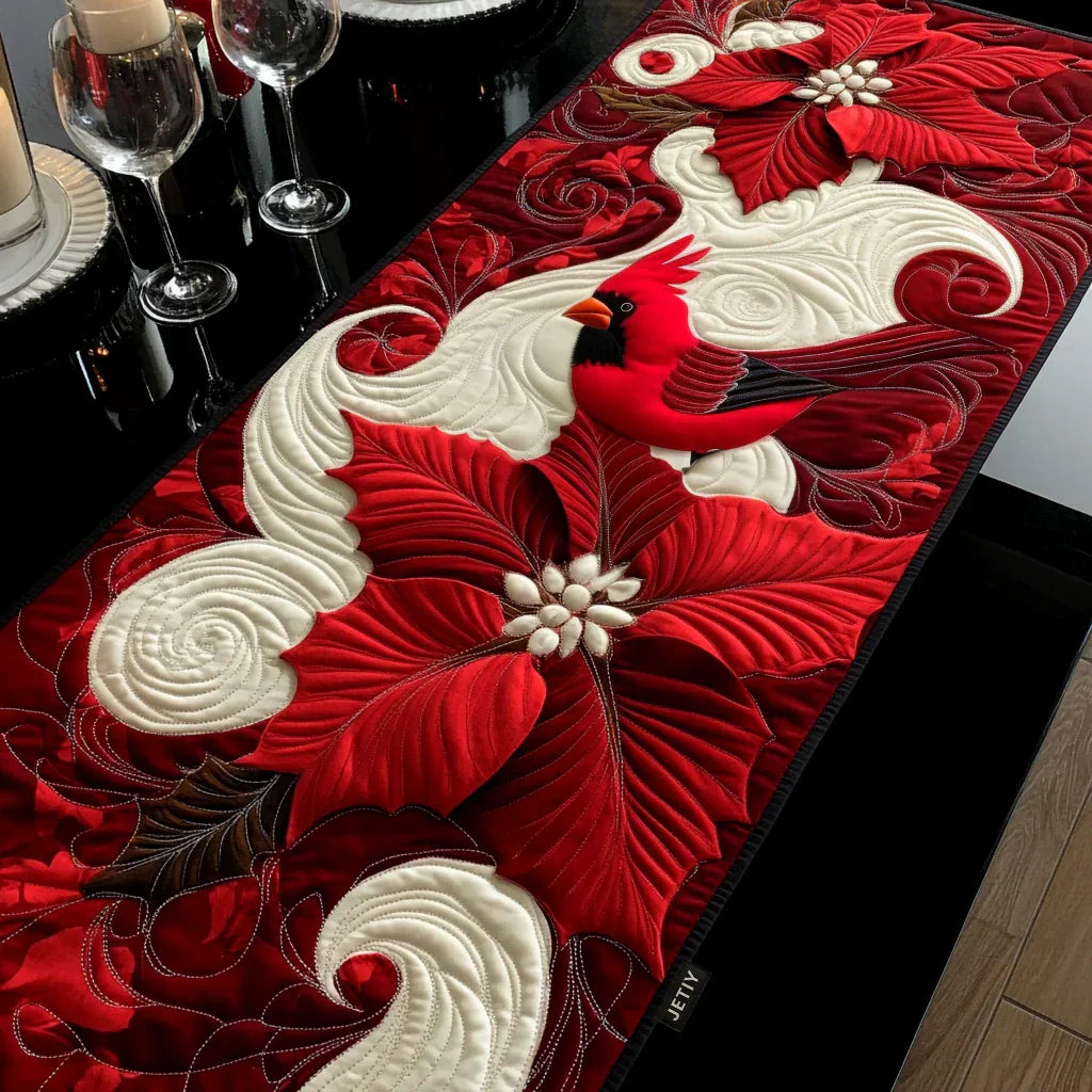 Quilted Table Runner | Cardinal Waves