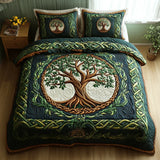 3-Piece Quilted Bedding Set | Tree of Life