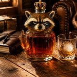 Rebel Raccoon Whisky Decanter, view 3