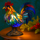 Rooster | Stained-Glass-Style Lamp
