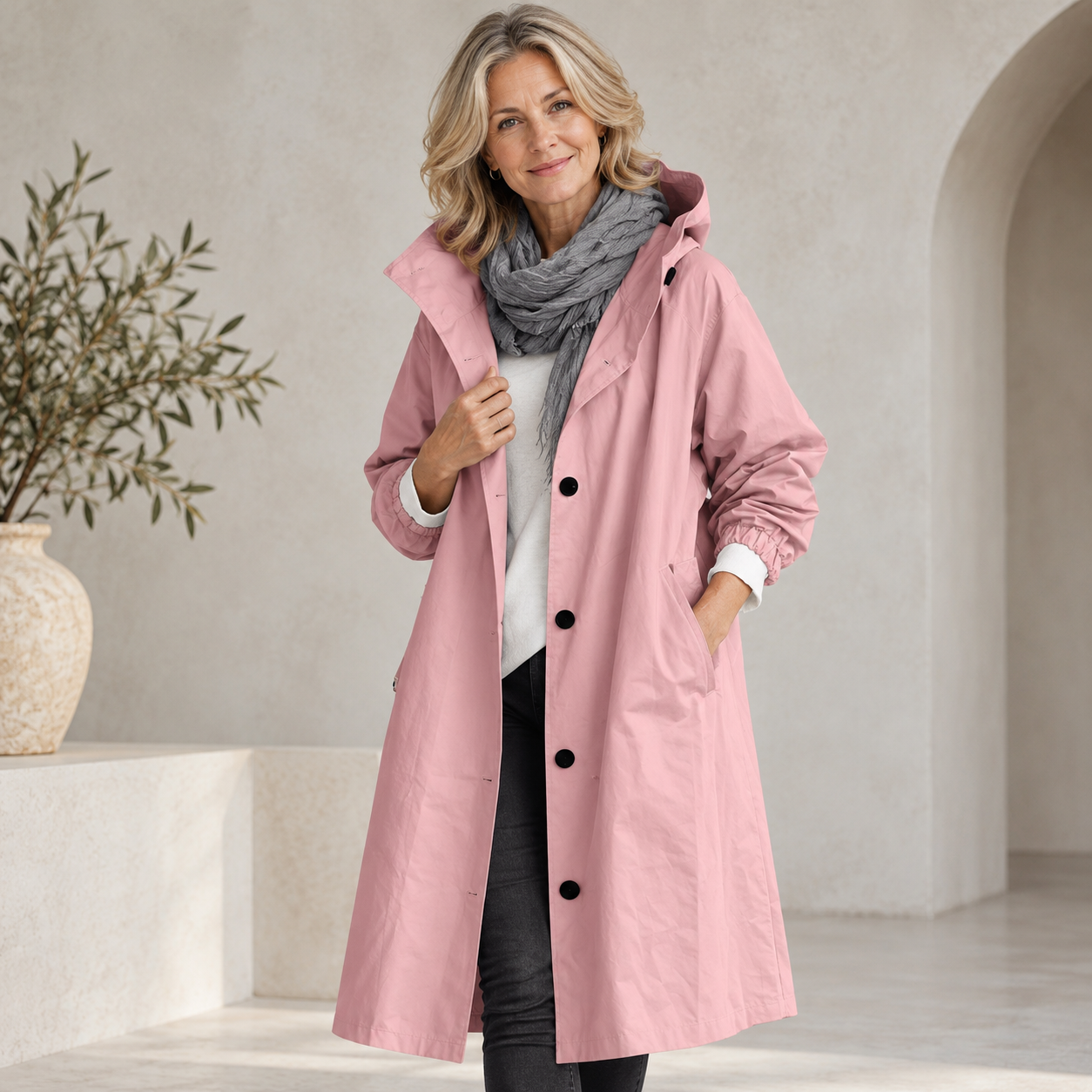 Arabella - Hooded Longline Trench Coat