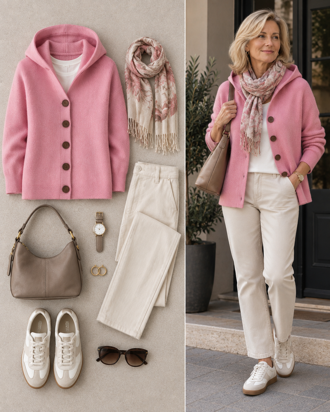Comfort Cardigan with Hood in Knit – product image 2