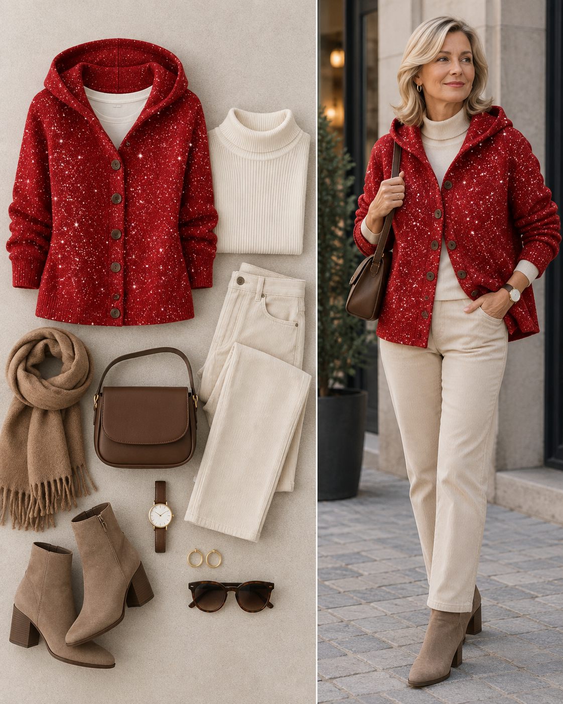 Cardigan Comfort with Hood in Knit – product image 2