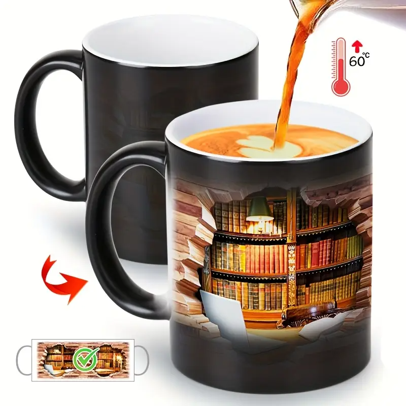Heat-Reactive 3D Bookshelf Mug, view 7