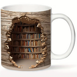 Heat-Reactive 3D Library Mug, view 3