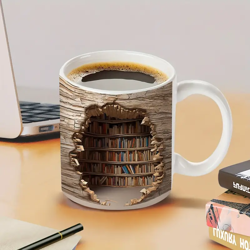 Heat-Reactive 3D Library Mug, view 2