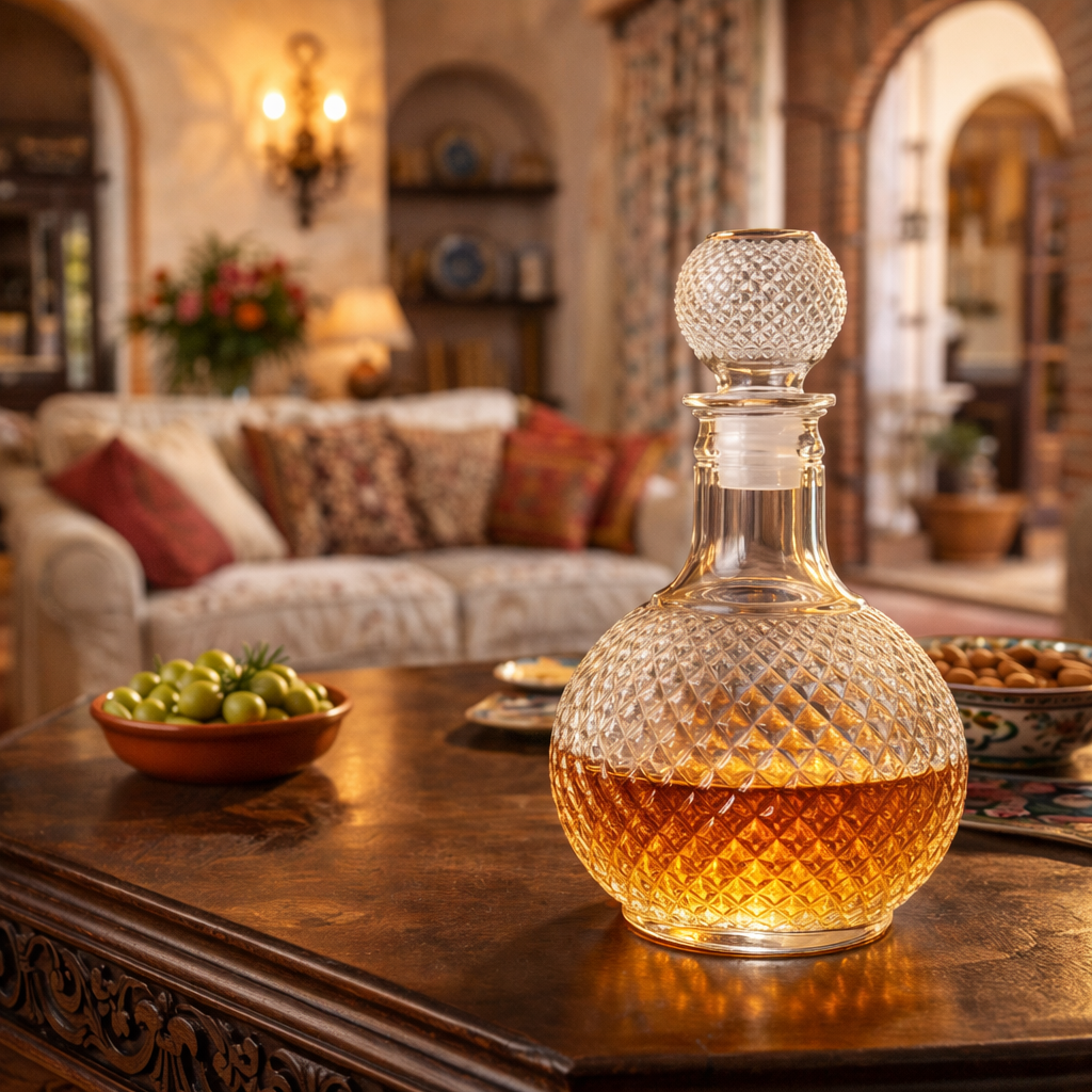 Cut Crystal Whisky Decanter with Stopper, view 2