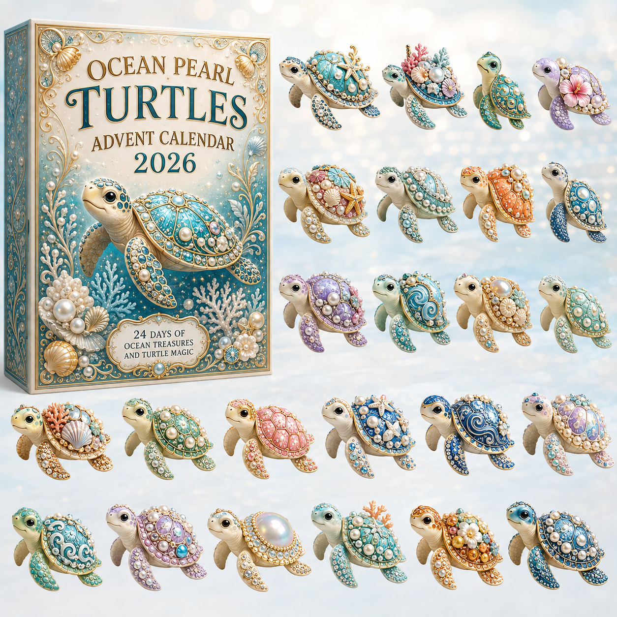 Ocean Pearl Turtles Advent Calendar 2026 – image 1