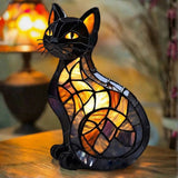 Shimmering Cat | Stained-Glass-Style Lamp