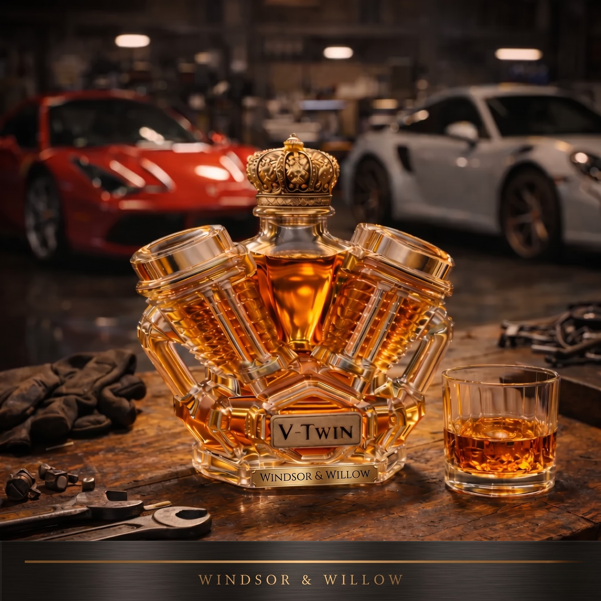 V8 Engine Whisky Decanter | VC Edition
