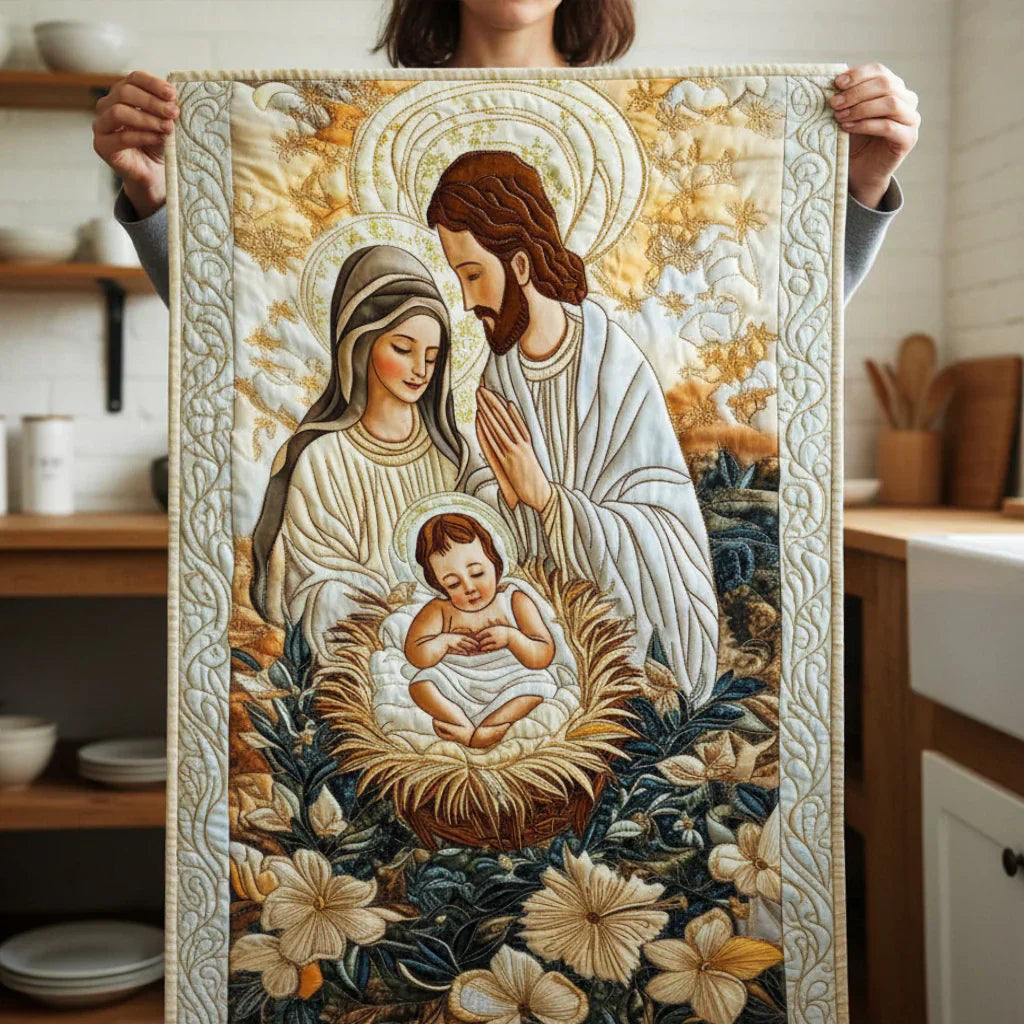 Quilted Table Runner | Divine Manger, view 2