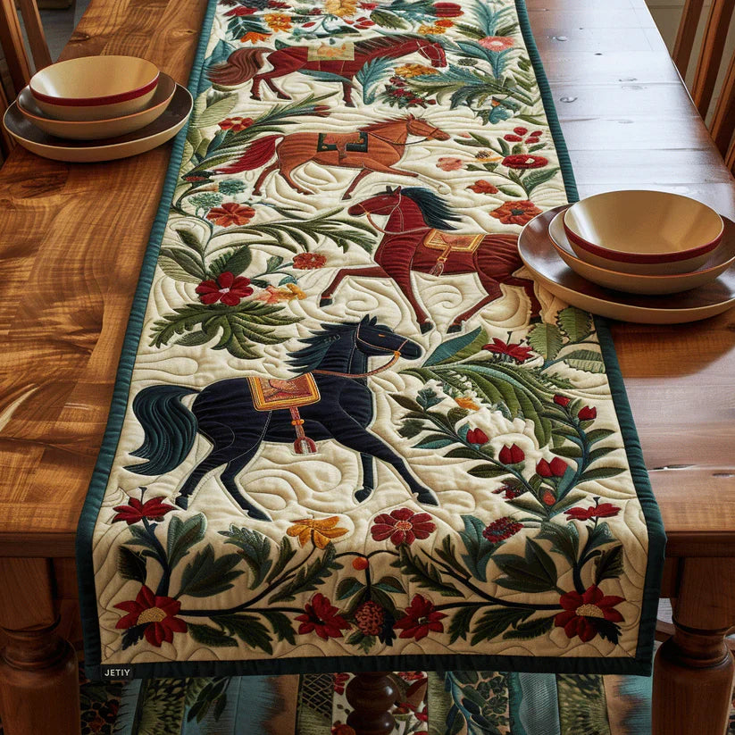 Quilted Table Runner | Equine Art