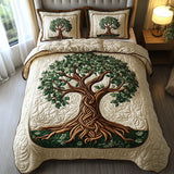 3-Piece Quilted Bedding Set | Tree of Life