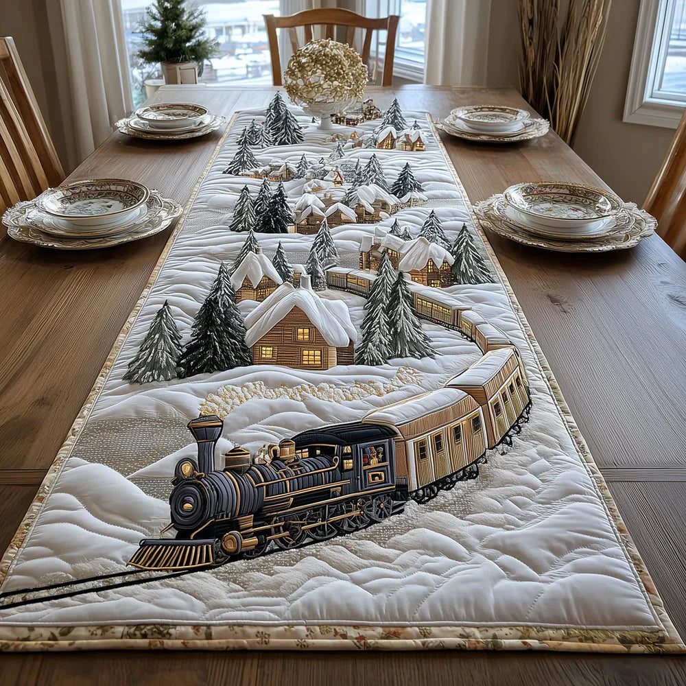 Quilted Table Runner | Frost Rail Whispers