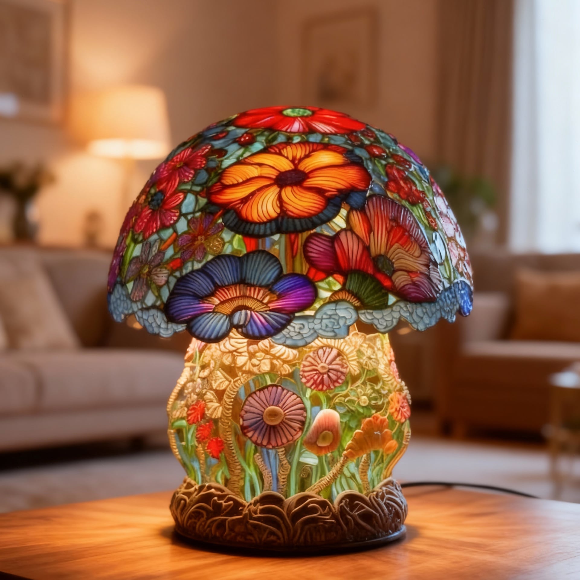 GARDENLUXE | Vibrant Floral Table Lamp