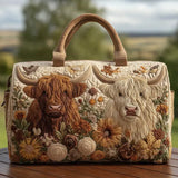 Quilted Travel Bag - Highland Cow