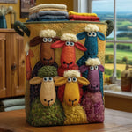 Little Sheep quilted laundry basket – product image 1