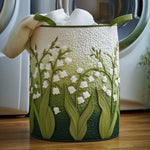 Lily of the Valley quilted laundry basket – product image 1