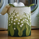 Lily of the Valley quilted laundry basket – product image 1