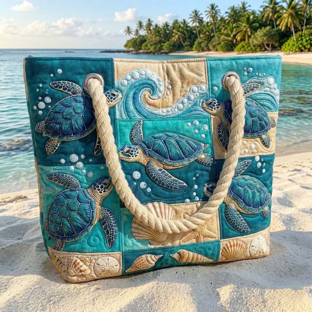 Beach Bag Patchwork Turtle Bay – Spacious and Lightweight – product image 2