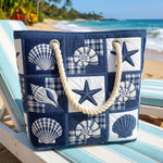 Quilted Beach Bag Serenity of Shells – Spacious and Lightweight – product image 2