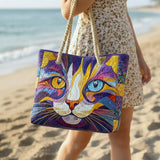Quilted Beach and Pool Bag Free Spirit Cat – product image 1