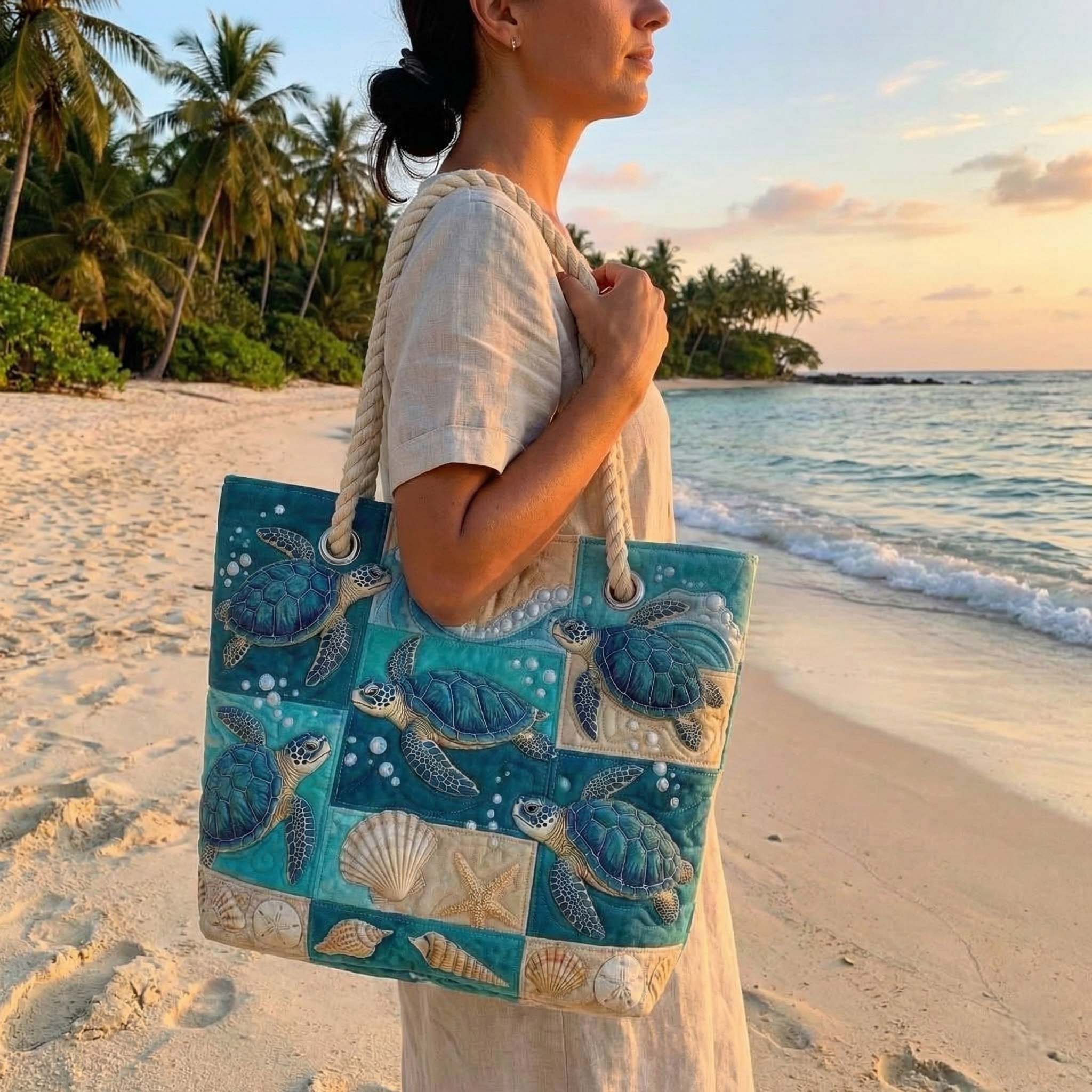 Beach Bag Patchwork Turtle Bay – Spacious and Lightweight – product image 1