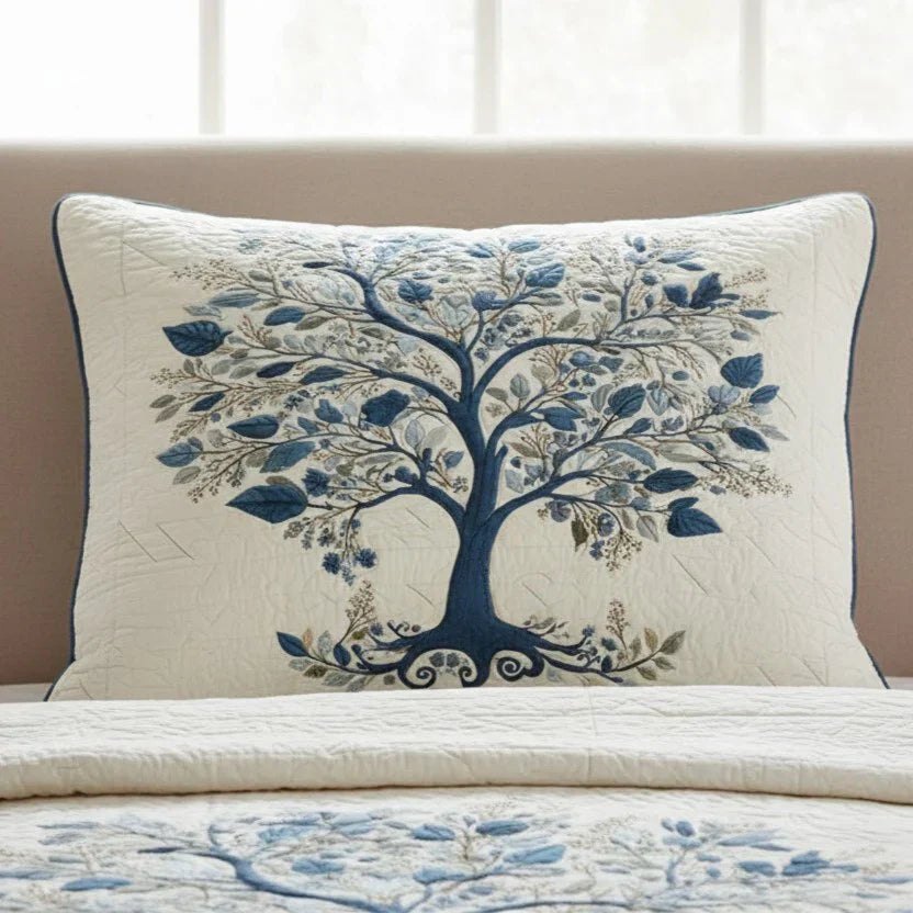 Quilted Pillowcase | Blue Serenity
