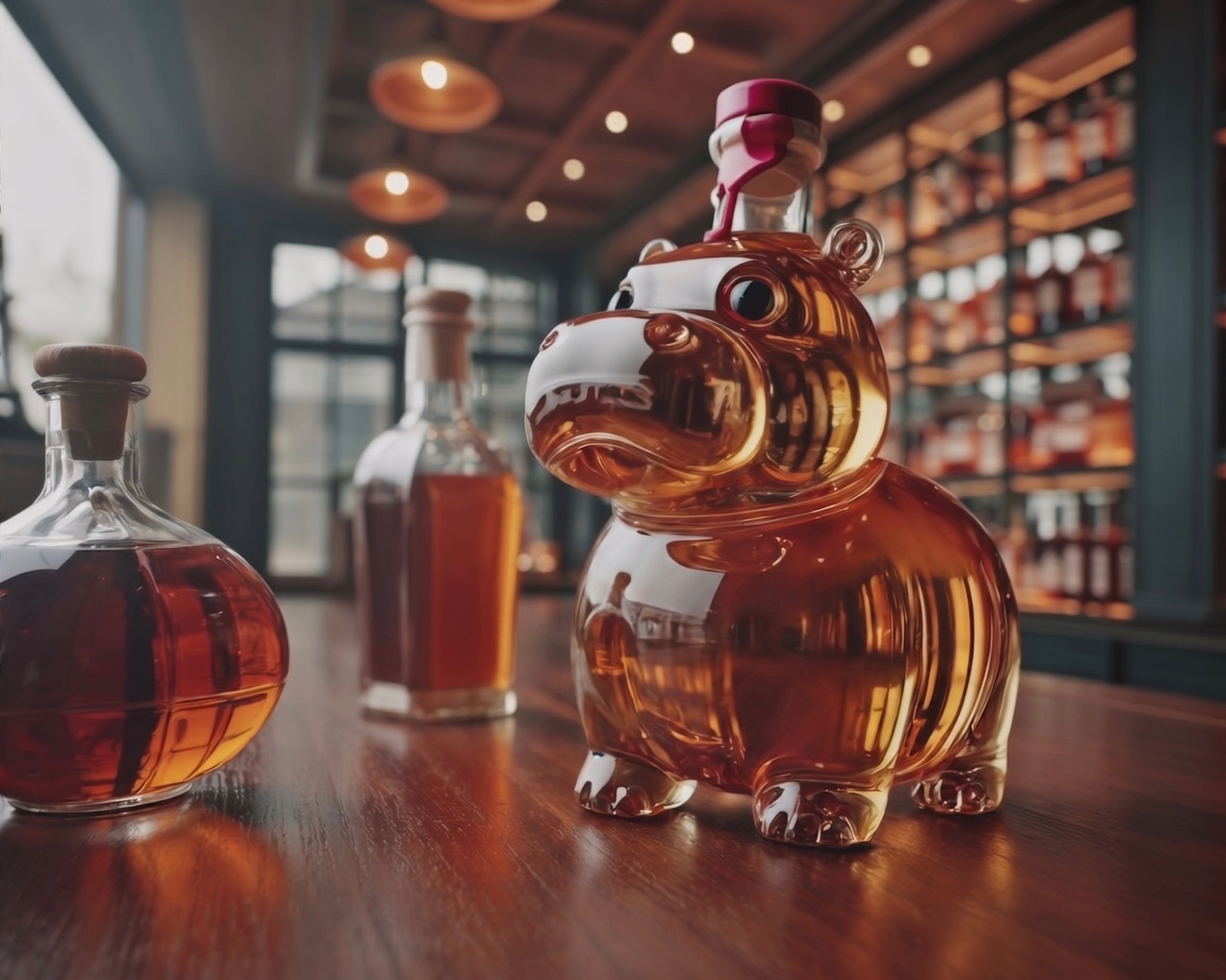 Hippopotamus Whisky Decanter, view 3