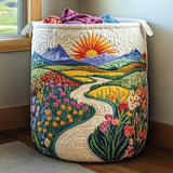 Radiant Meadow quilted laundry basket – product image 6