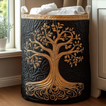 Tree of Life Collection quilted laundry basket – product image 5