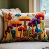 Quilted Pillowcase | Mushroom Garden
