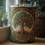 Tree of Life Collection quilted laundry basket – product image 4