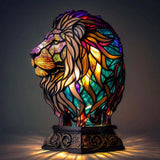 Lion | Stained-Glass-Style Lamp