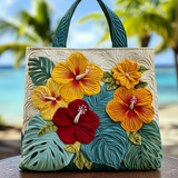 Handcrafted Quilted Tote Bag - Petal Glow
