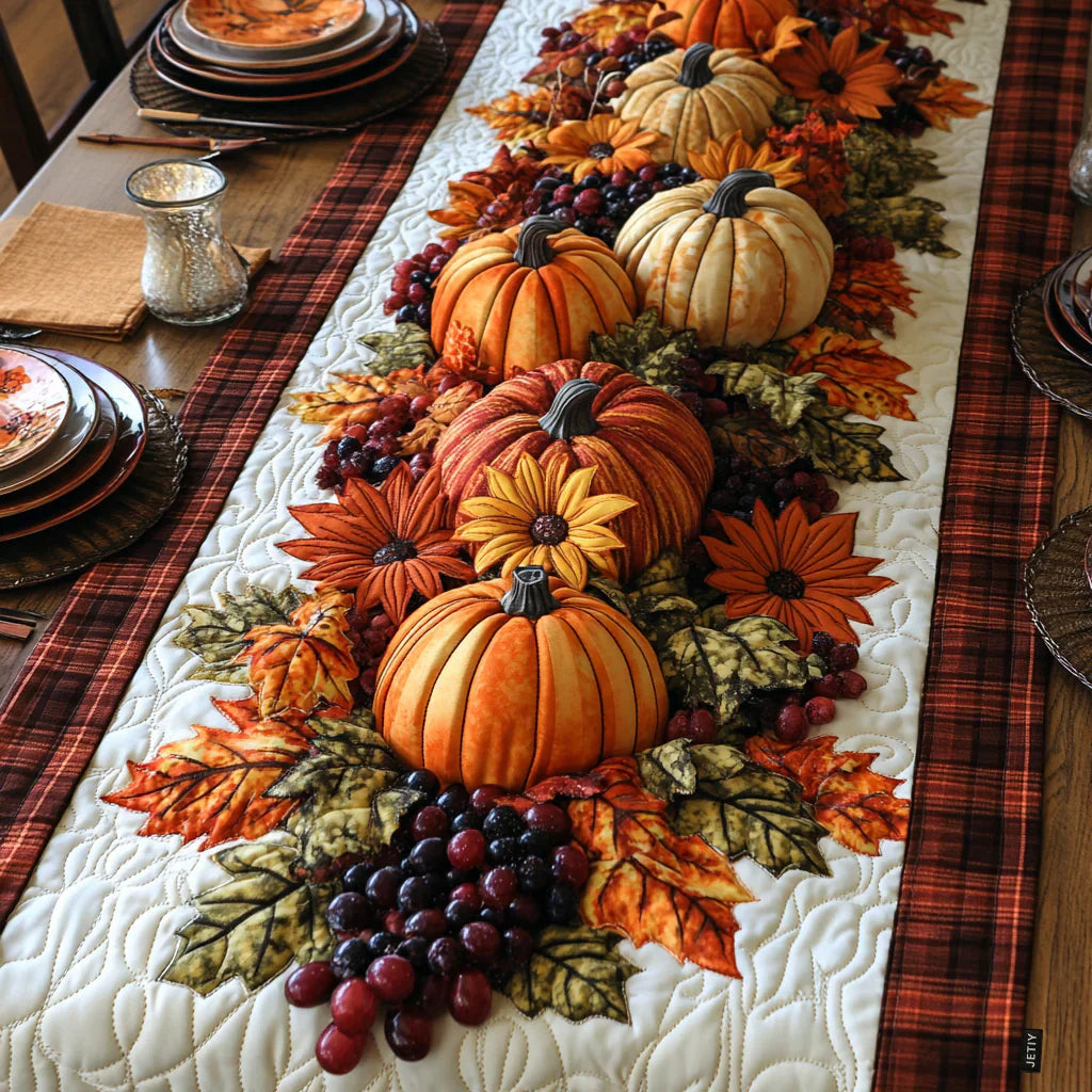 Quilted Table Runner | Pumpkin Parade