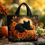 Cat Lover Tote Bags | Top 2 - Cat on a Pumpkin