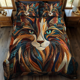 3-Piece Quilted Bedding Set | Purrs & Patterns