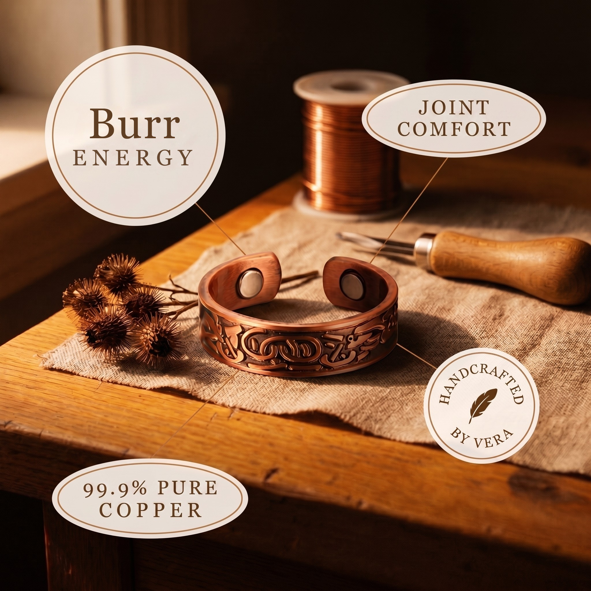 Burr Copper Ring – product image 5