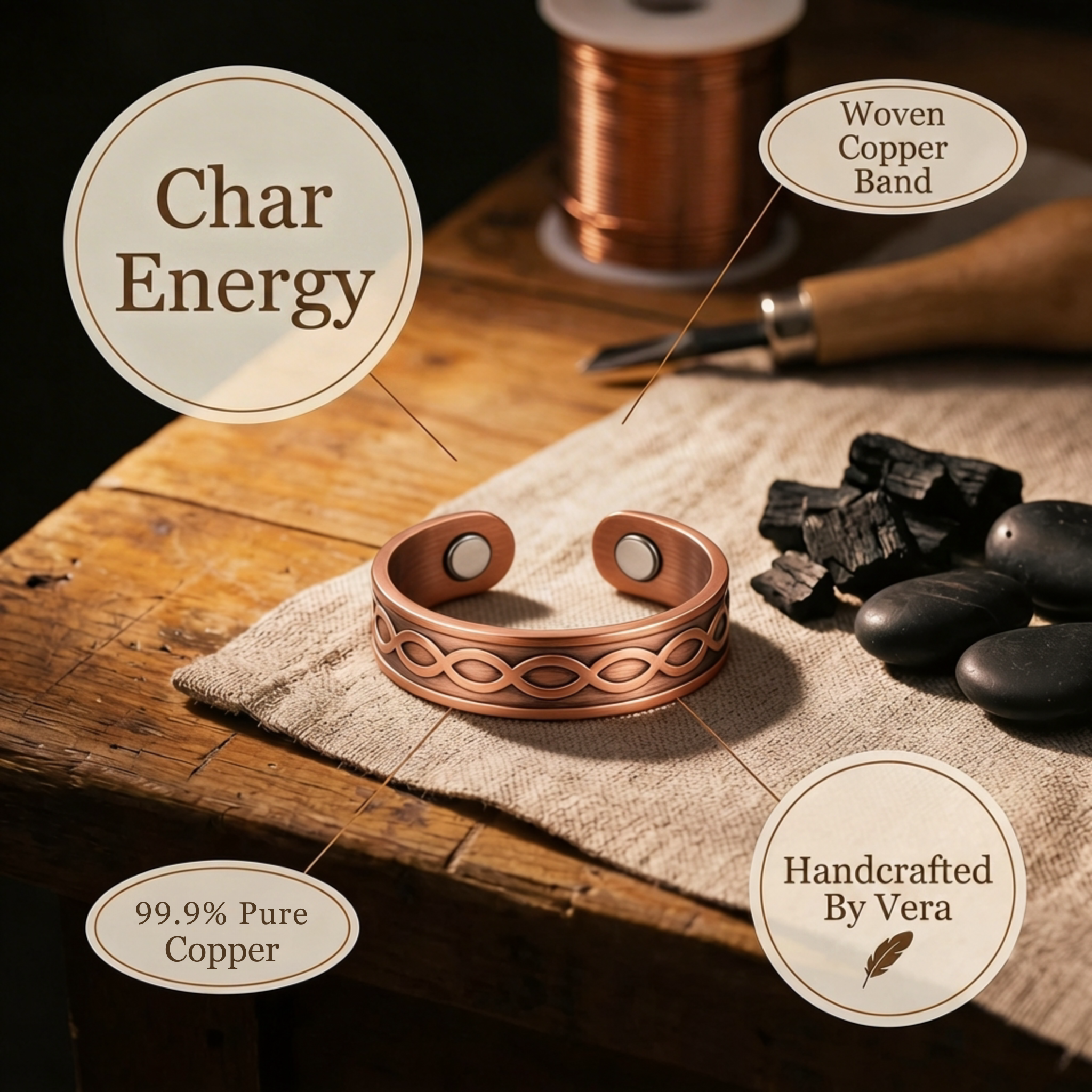 Char Copper Ring – product image 5